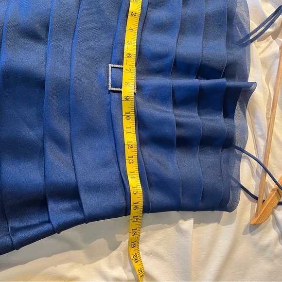 Sapphire blue dress, spaghetti straps, cropped jacket. Size 12 - Picture 13 of 17